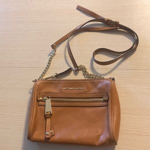 Michael Kors Brown Leather Crossbody Bag